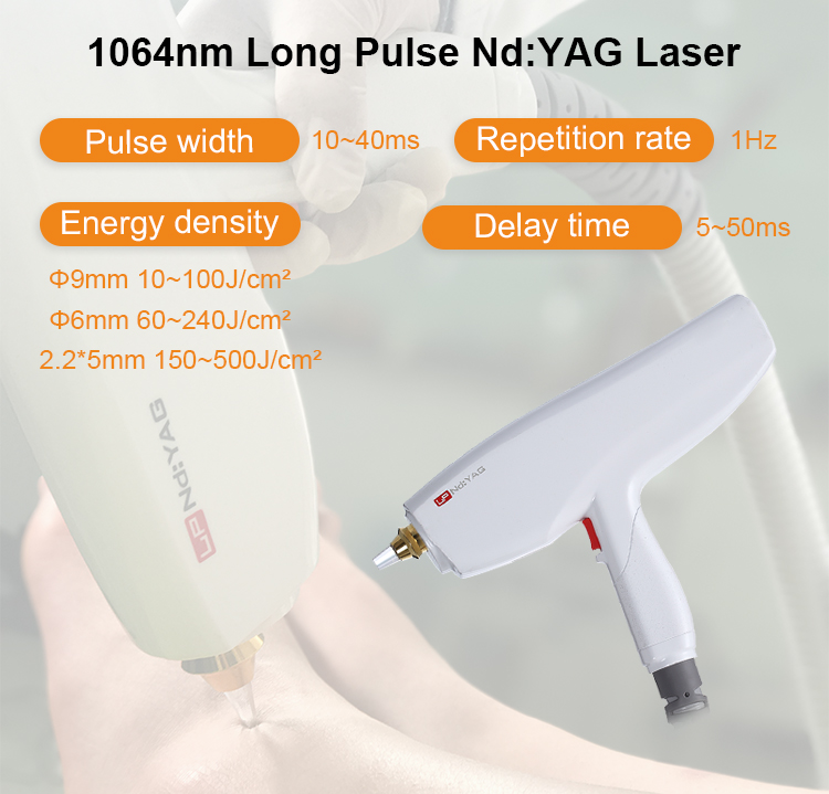long pulse laser handpiece pieza de mano láser de pulso largo