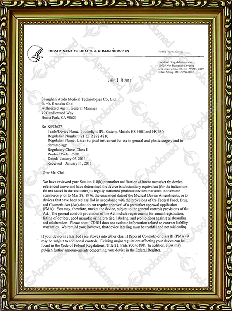 Sistemas de tratamiento Ipl - FDA