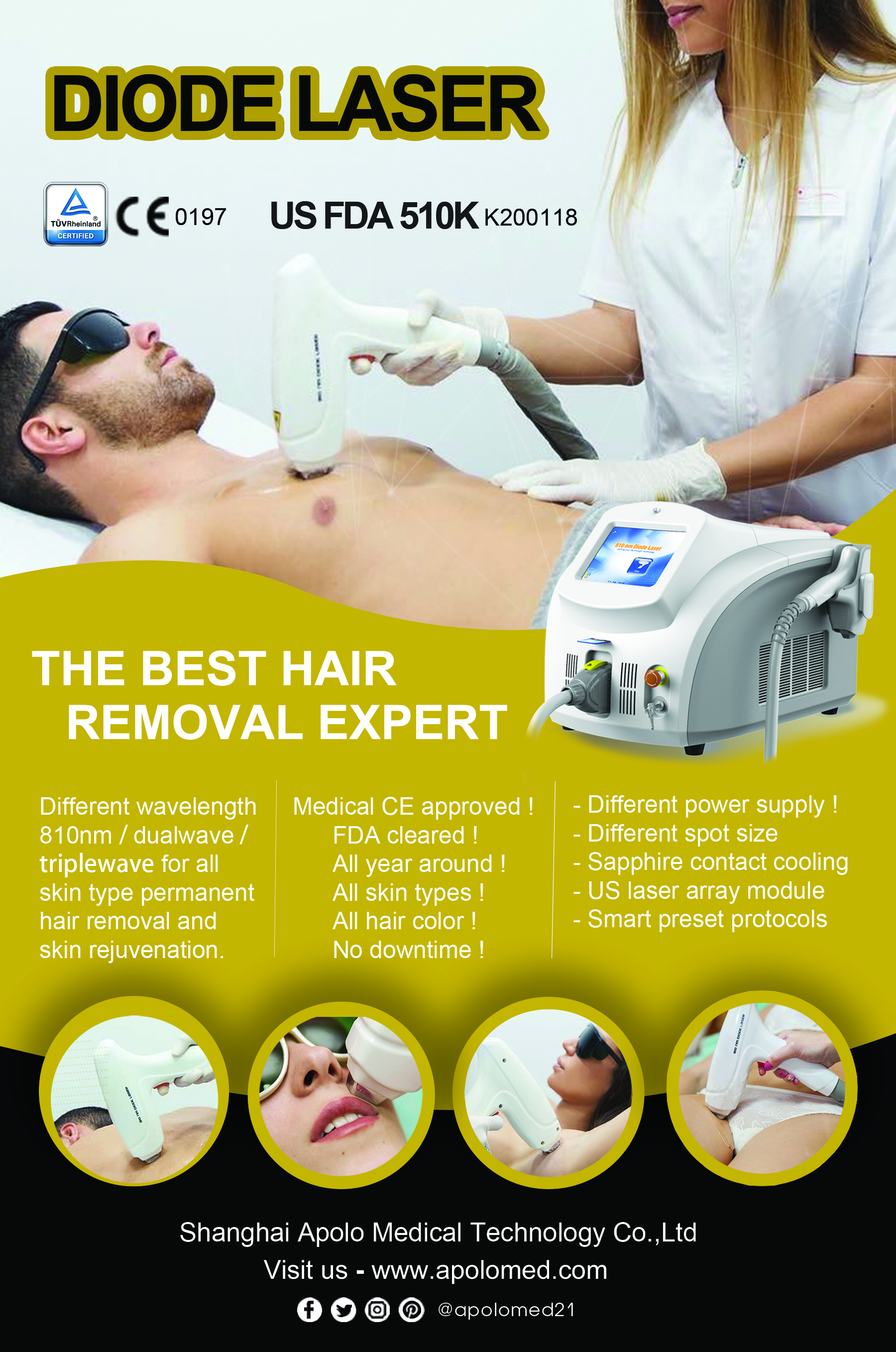 L&aacute;ser de diodo HS-816